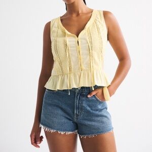 A&F Curve Love Denim Micro Shorts